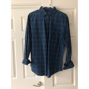 Men’s Merona Blue & Black Button Down Shirt